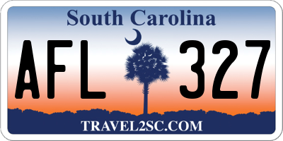 SC license plate AFL327