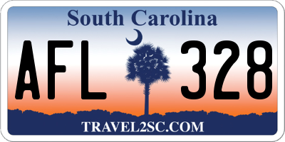 SC license plate AFL328
