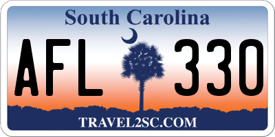 SC license plate AFL330