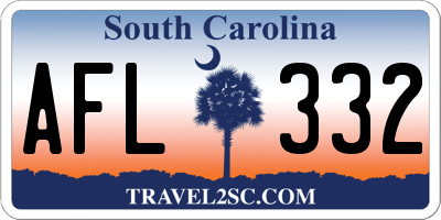 SC license plate AFL332