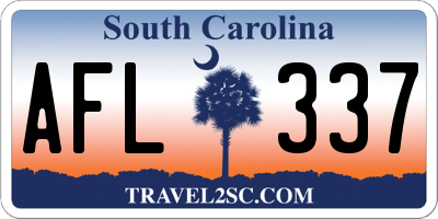 SC license plate AFL337