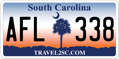 SC license plate AFL338
