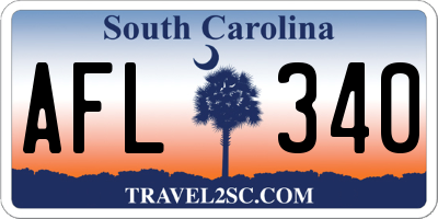 SC license plate AFL340