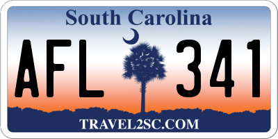 SC license plate AFL341