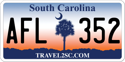 SC license plate AFL352