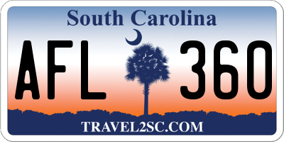 SC license plate AFL360