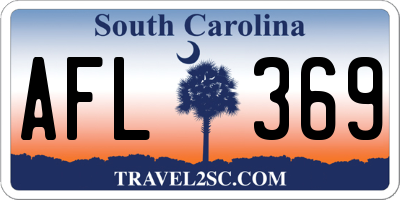 SC license plate AFL369