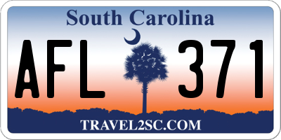 SC license plate AFL371