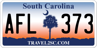 SC license plate AFL373