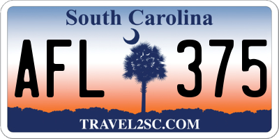 SC license plate AFL375