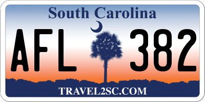SC license plate AFL382