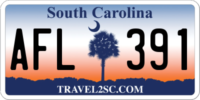 SC license plate AFL391