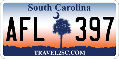 SC license plate AFL397