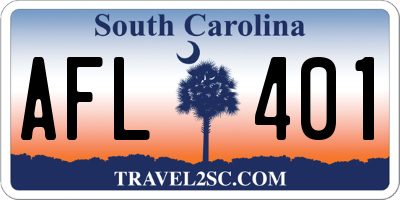 SC license plate AFL401