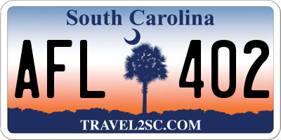SC license plate AFL402