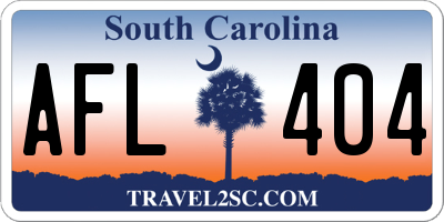 SC license plate AFL404
