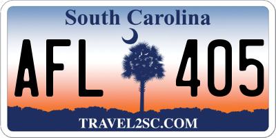 SC license plate AFL405