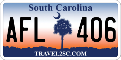 SC license plate AFL406