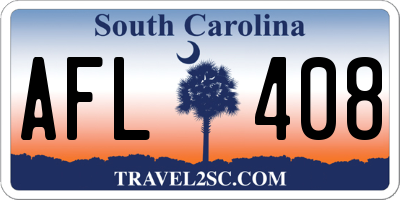 SC license plate AFL408