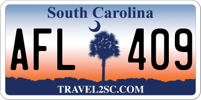SC license plate AFL409