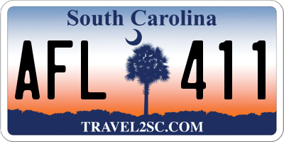 SC license plate AFL411