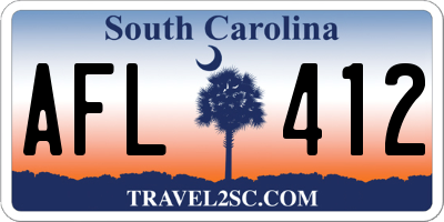 SC license plate AFL412