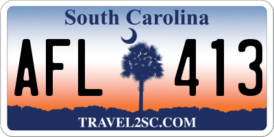 SC license plate AFL413