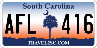 SC license plate AFL416
