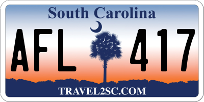 SC license plate AFL417