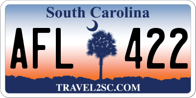SC license plate AFL422