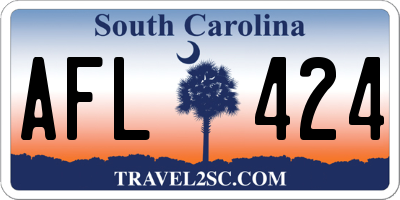 SC license plate AFL424