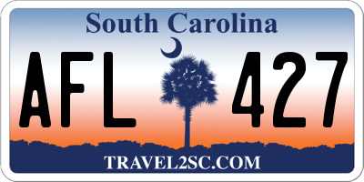 SC license plate AFL427