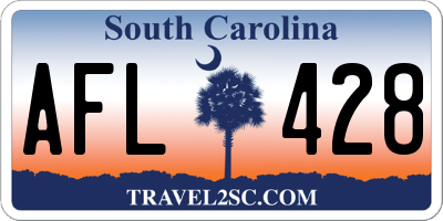 SC license plate AFL428