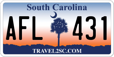 SC license plate AFL431