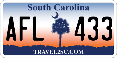 SC license plate AFL433