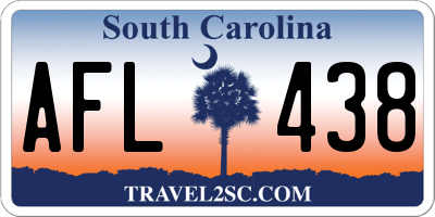 SC license plate AFL438