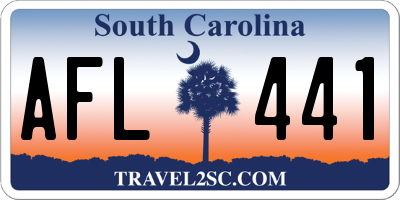 SC license plate AFL441