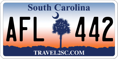 SC license plate AFL442