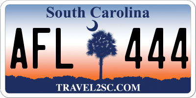 SC license plate AFL444