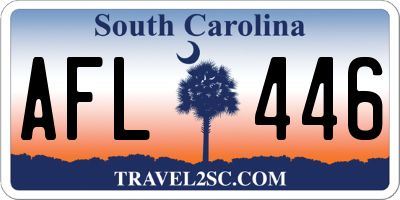 SC license plate AFL446