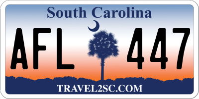 SC license plate AFL447