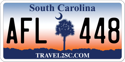 SC license plate AFL448