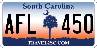 SC license plate AFL450