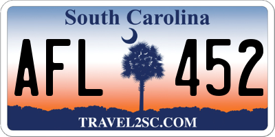 SC license plate AFL452