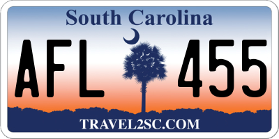 SC license plate AFL455