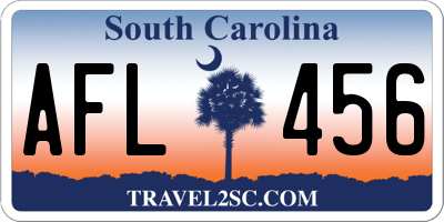 SC license plate AFL456