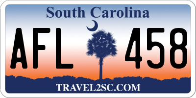 SC license plate AFL458