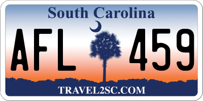 SC license plate AFL459