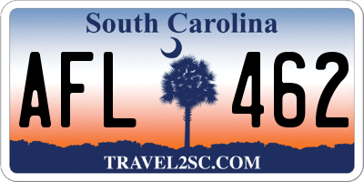 SC license plate AFL462