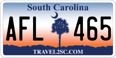 SC license plate AFL465